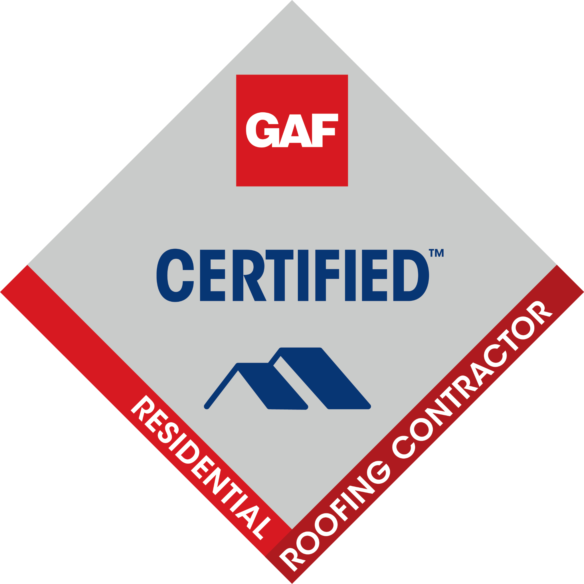 GAF Certified Residential Roofing Contractor badge